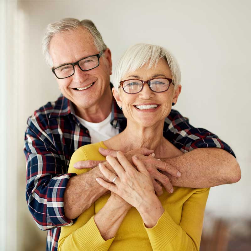 Happy couple more connected because of hearing aids